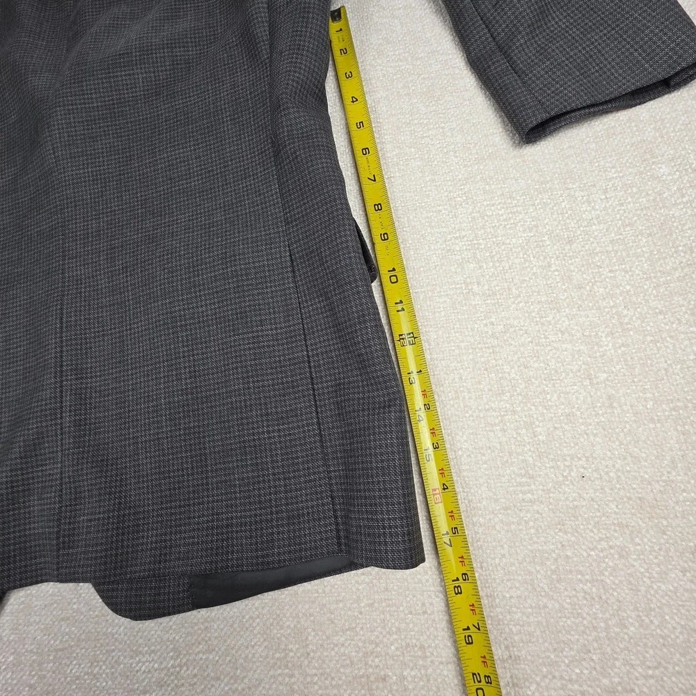 John Varvatos USA 100% Wool Gray Houndstooth Sport Coat Blazer Jacket Mens 40S